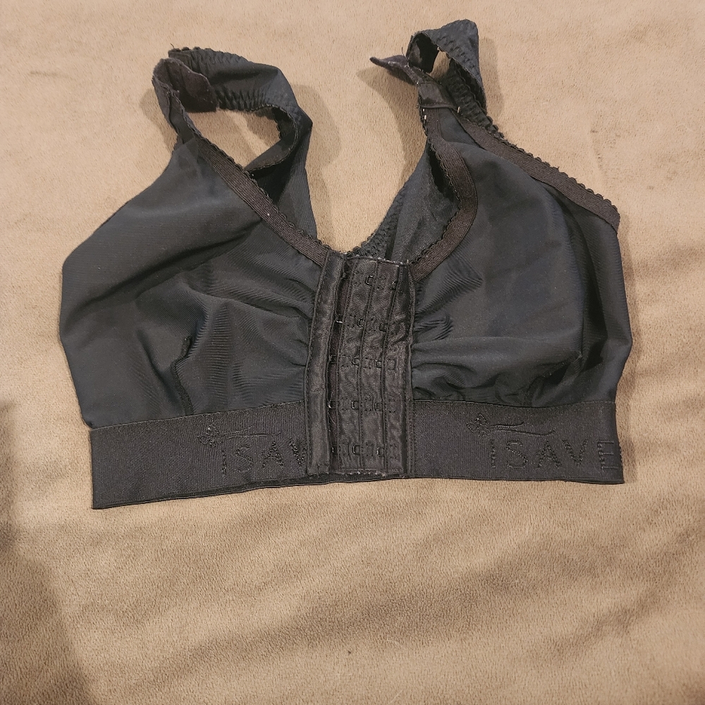 Black Isavela Post Surgical Compression Bra. Small.